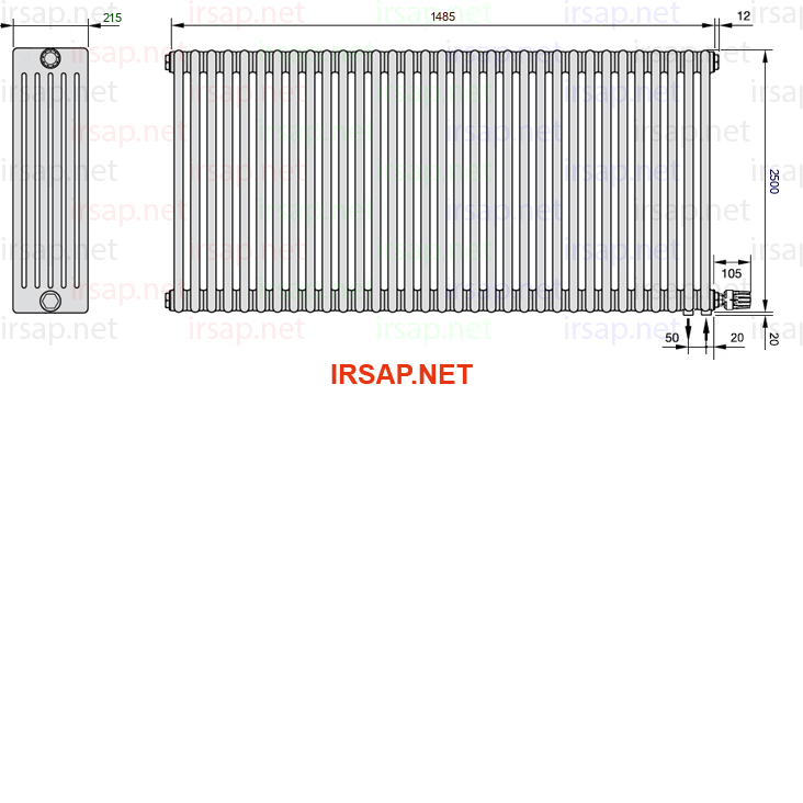 Радиатор IRSAP Tesi 62500/33 T26 CL 01
